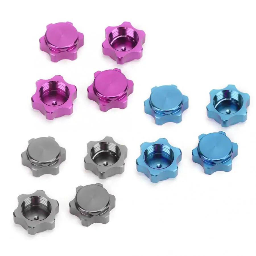 4 шт. Алюминий пыли 17 мм обод колеса колесные болты и гайки для крышка 1/8 RC