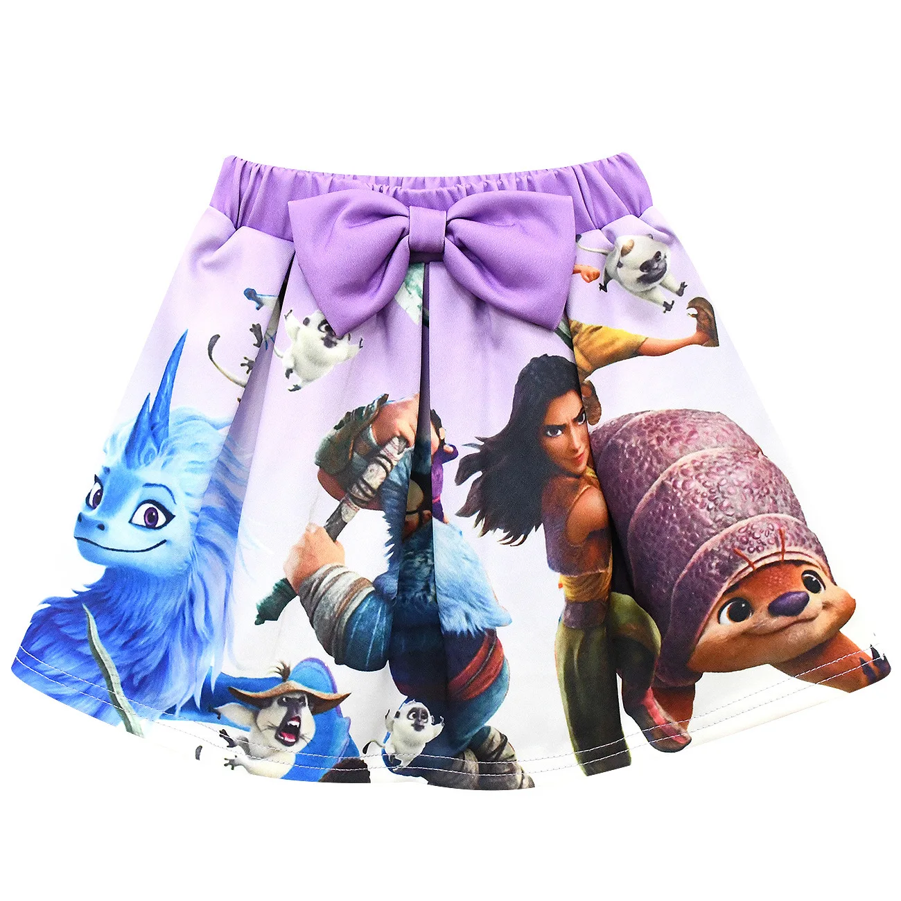 

Dragon Hunting Legend girl suit skirt girl three-piece short sleeve + short skirt + bag girl T-shirt kids suit3-11Y