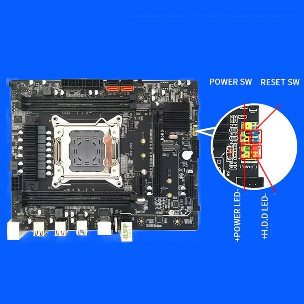 x99 computer mainboard ddr4 memory slot lga2011 3 pin supports e5 cpu dual m 2 small board v3 v4 m graphics card free global shipping