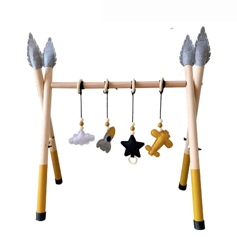 

Funny Baby Gym with 4 Gym Toys Foldable Baby Play Gym Frame Activity Center Hanging Bar Newborn Gift