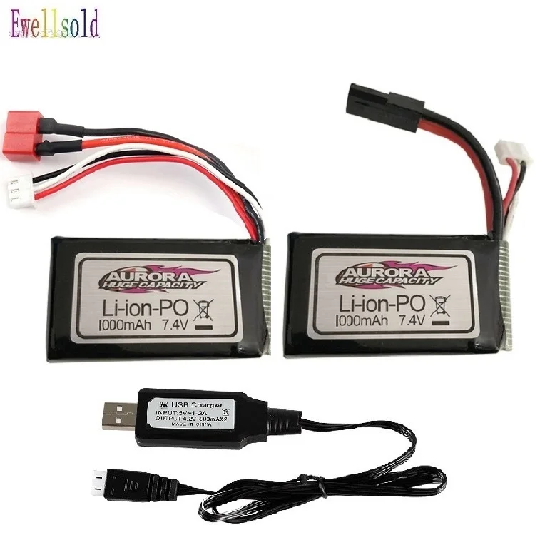 Ewellselling Литий Полимерный Аккумулятор 7 4 В 1000 мАч/зарядное устройство USB для Xinlehong