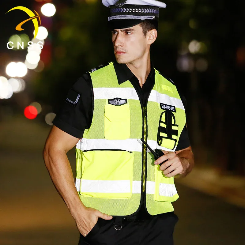 Светоотражающий жилет с высокой видимостью дышащий сетчатый безопасности для