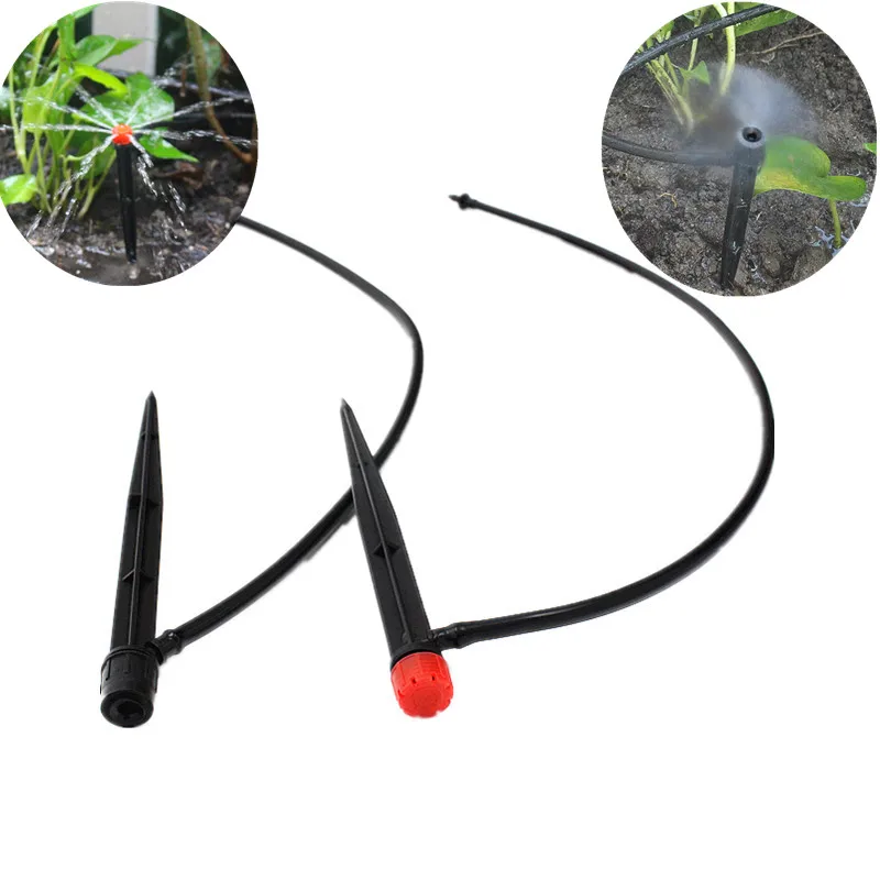 10 шт. Регулируемый капельный эмиттер на колышке с 8 отверстиями для горшечных