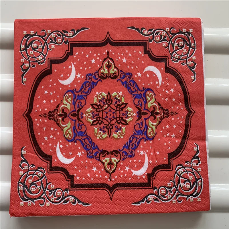 Decoupage paper napkins tissue vintage towel mysterious pattern striped moon star birthday wedding party home beautiful decor 20 | Дом и сад