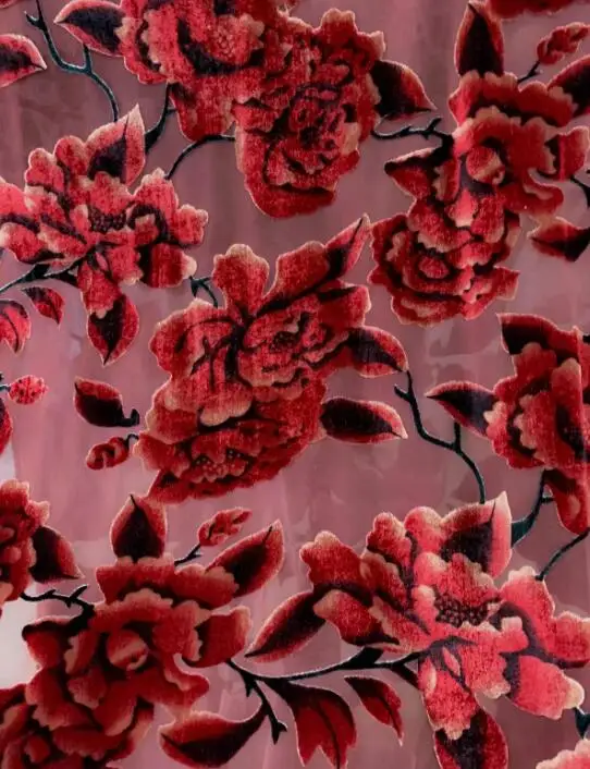 4 Флокированное платье, сделай сам, вискоза, бархат, ткань 115 см, ширина, cheongsam, ткань для свадебного платья, материал, ткань - Цвет: 4