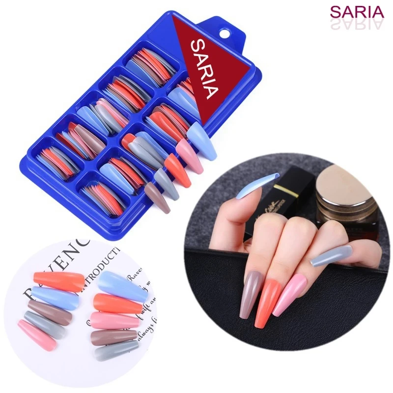 100 шт. тонких предметов для дизайна ногтей в форме лестницы миндаль с длинным