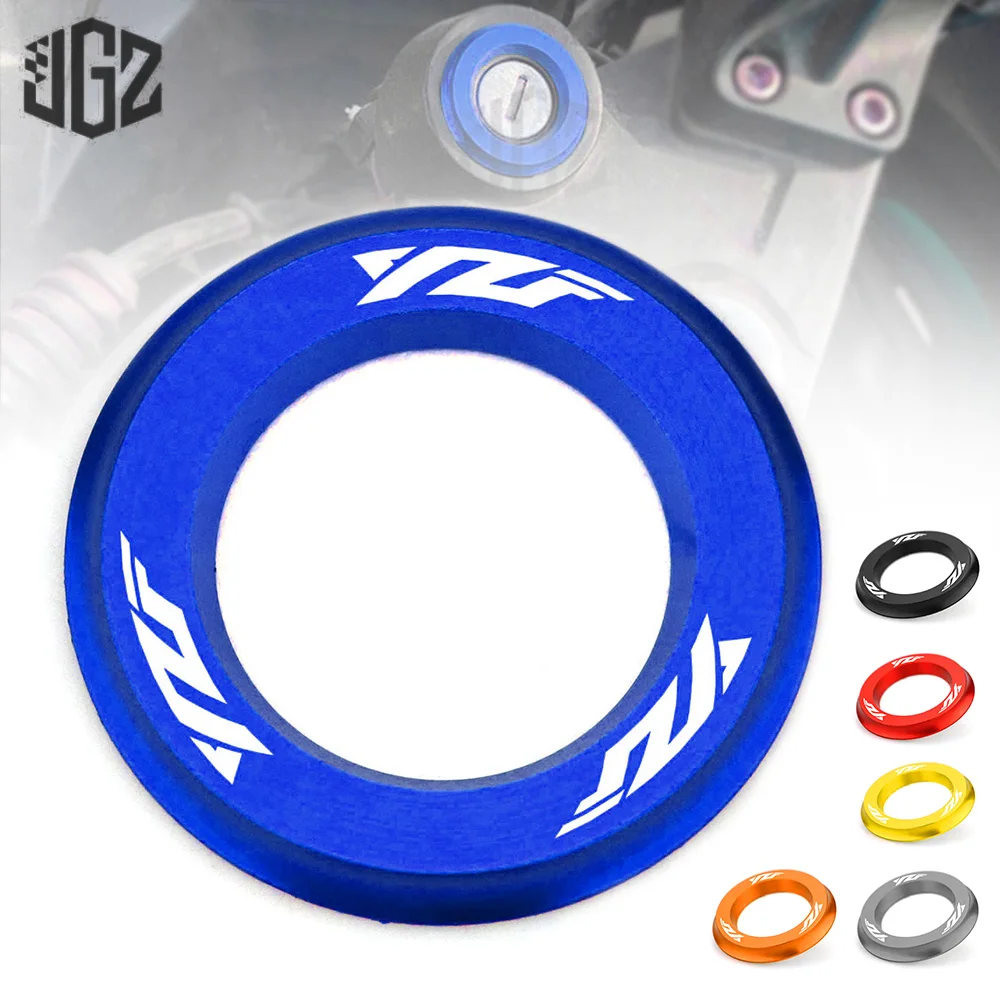 

Motorcycle Ignition Switch Cover Key Ring Hole CNC Aluminum Circle Cap For Yamaha YZF R1 R3 R15 R25 R125 2013 - 2020 Accessories