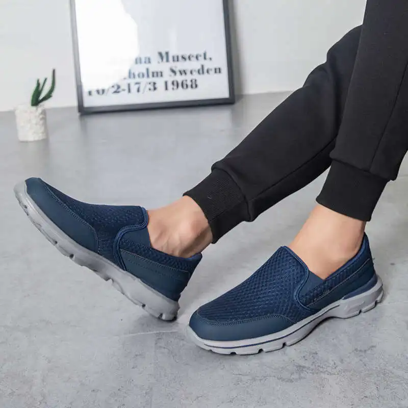 

Кроссовки мужские без шнуровки, спортивная обувь для бега, до щиколотки, летние, Размеры 35-45, 31-44