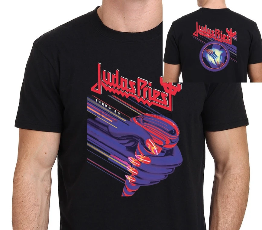 

Judas Priest - Turbo 30 Brand New Men Black T-Shirt Classic Cotton Men Round Collar Short Sleeve Top Tee