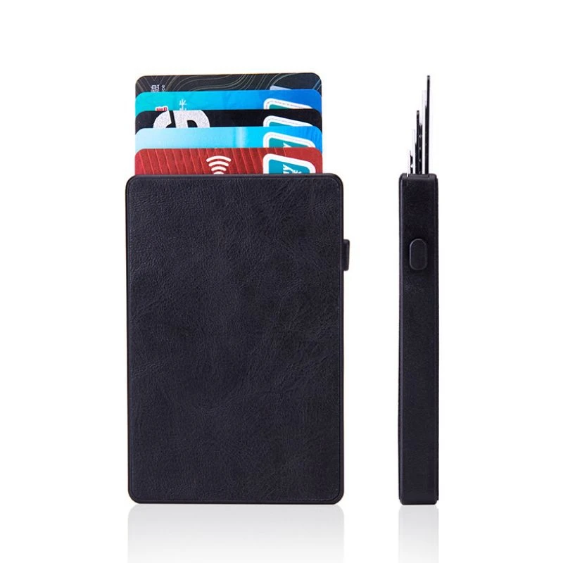 Новый Умный PU кошелек Бизнес ID Bank чехол для Карт RFID Противоугонный унисекс