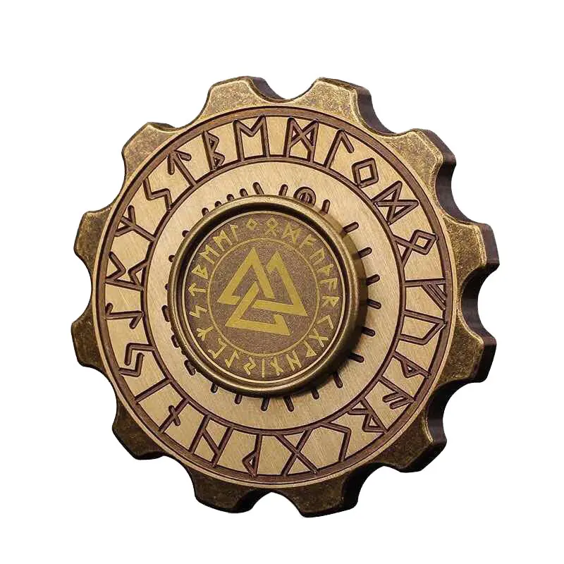 

Mini Round Pirate Fidget Spinner Pure Copper Luminescent Hand Spinner EDC Adult ADHD Anti-Stress Leisure Toy Gift Collection