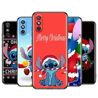 christmas gift stitch for huawei y5 y5p y6 y6p y6s y7 y7p y7a y8p y9a y8s y9s prime pro 2018 2019 2020 black phone case