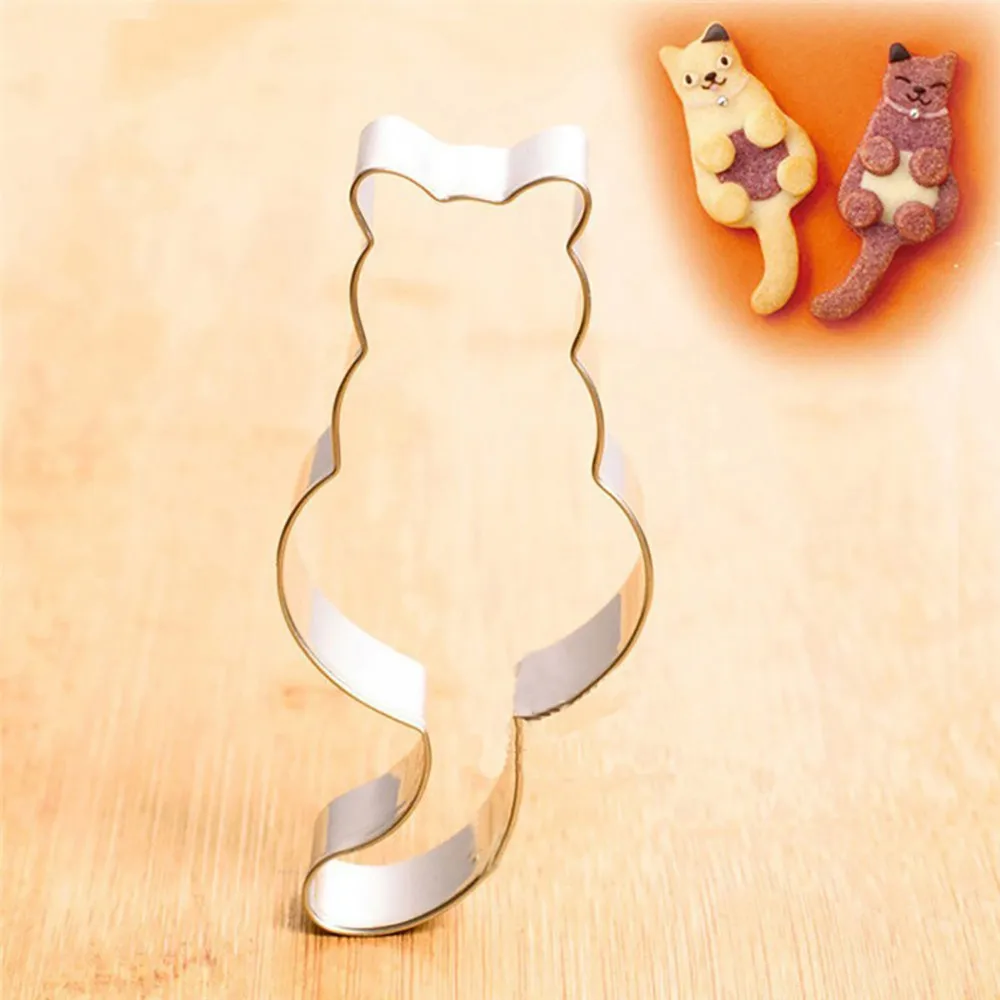 

1PC Kitchen Cookie Cutter Cat Shaped Aluminium Mold Sugarcraft Cake Cookies Pastry Baking Cutter Mould Cake Decorating Tools#10