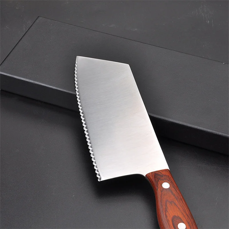 Нож для замороженного мяса зубчатый нож кухонный острый разрезания подготовки