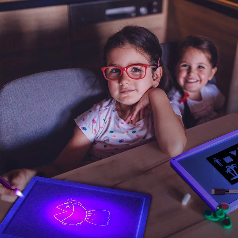 Puzzle Drawing Board Toy Tablet Graffiti 1pc Luminous A3 A4 A5 Material With Light Fun Children's Gift | Игрушки и хобби