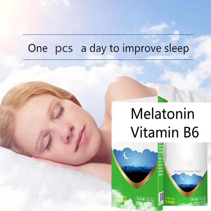 

1 box / 2 boxes-Melatonin Sleep Aid Improve Nighttime Sleeping,Strengthen immunity, Add Vitamin B6, for adults 1 box=90p