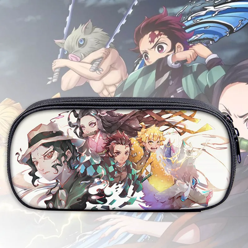

Anime Demon Slayer Tomioka Giyuu Kamado Tanjirou Pencil Case Cute Zipper Pencil Bag Pencil Box Kids Stationery Gift