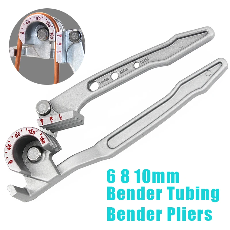 

1/4 5/16 3/8" 6mm 8mm 10mm Pipe Bending Tool Heavy Duty Tube Bender Tubing Bender Pliers Fuel Brake Lines Copper Pipe Bender Air