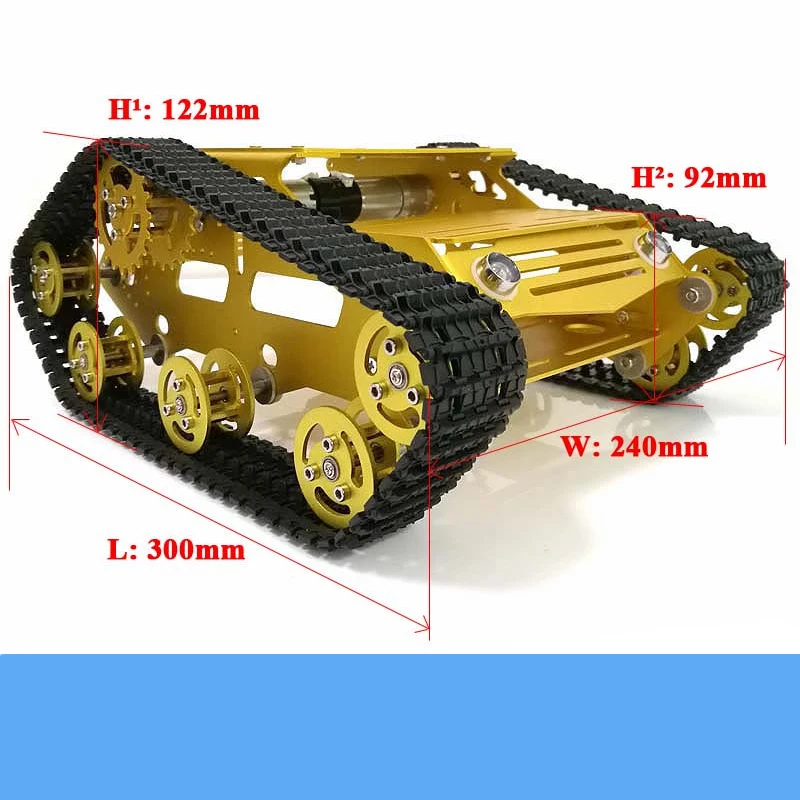 Комплект металлических шасси Y100 Smart Crawler Robot платформа 33GB 520 двигатель постоянного