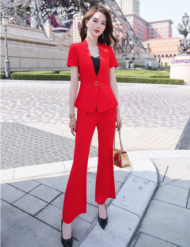 Весна лето 2020 официальная форма дизайнерские брючные костюмы с брюками и курткой