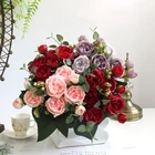 Искусственный Пион, 1 пучок, 5 вилок, высокое качество, товары для свадьбы, праздников, ремесла, реквизит для фотографий, сделай сам, рождественские украшения для подарков для дома