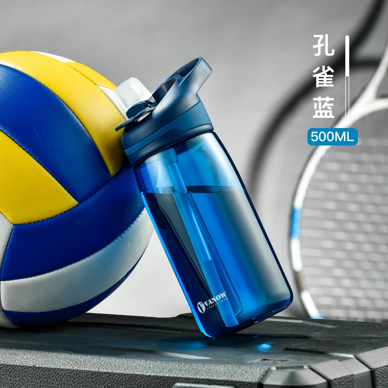 구매 체육관 맑은 물병 빨대 휴대용 음료 플라스틱 간단한 친환경 물병 스포츠 Articulos De Cocina Drinkware DE50SP