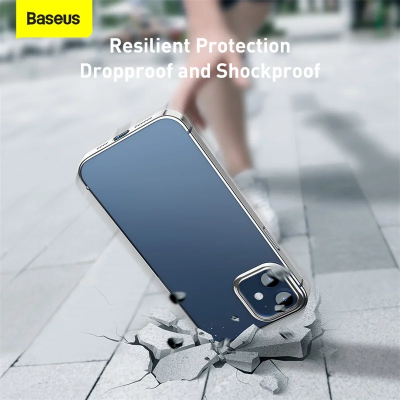 

Baseus Clear Phone Case For iPhone 12 Pro Max 12Max Transparent Plating Case Coque Thin Soft TPU Back Cover For iPhone 12Pro Max