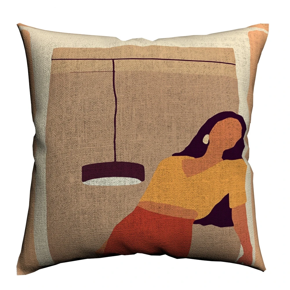 Наволочка для подушки с абстрактными фруктами и растениями 45x45 см | Дом сад