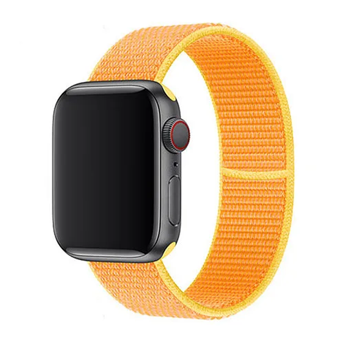 Спортивный нейлоновый ремешок для apple watch 4, apple watch 5, ремешок correa iwatch 44 мм, 40 мм, 38 мм, 42 мм, apple watch series 4, 3, 2, 1 - Цвет ремешка: Canary yellow