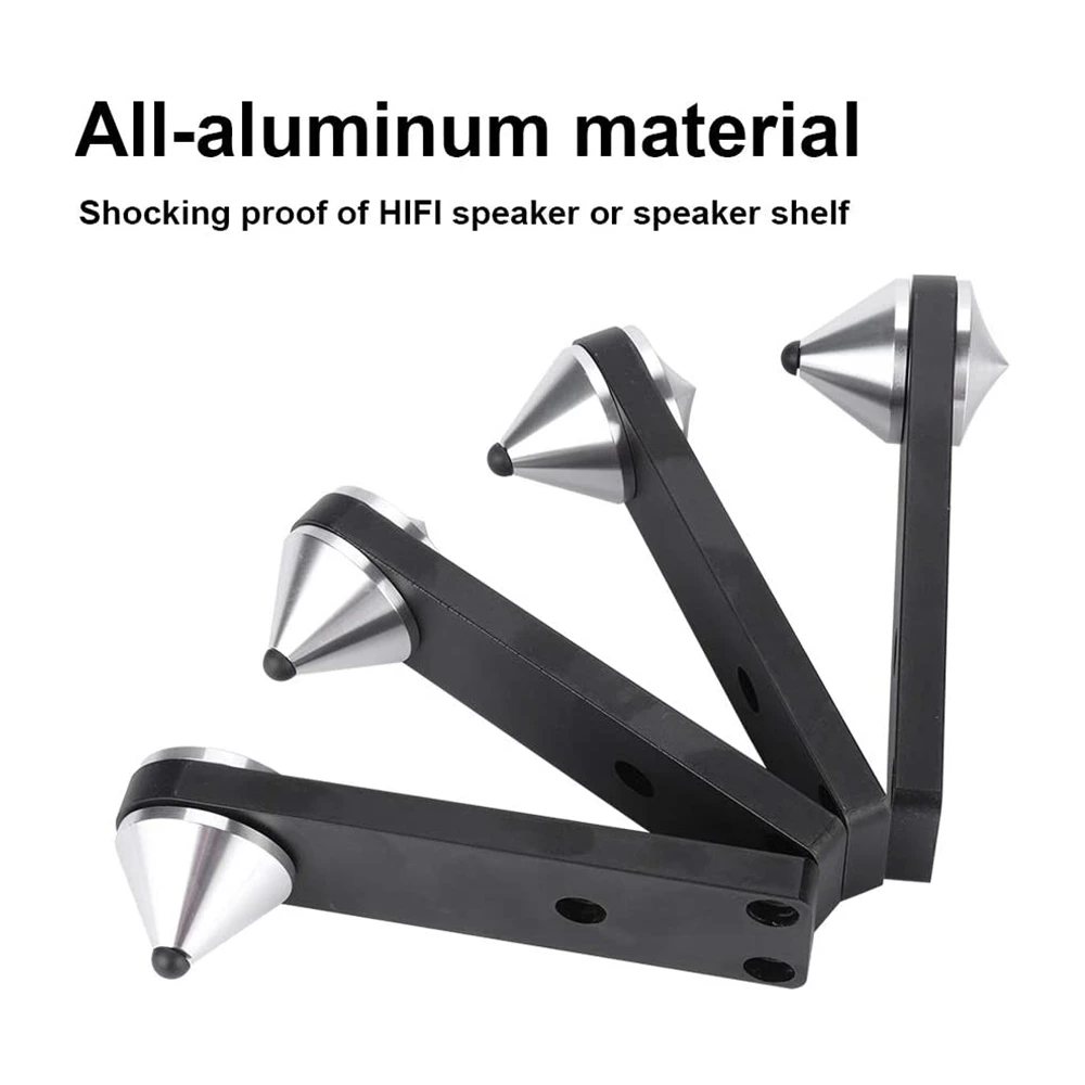 

4 PCS Combined Type Audio Speaker Foot Subwoofer Shockproof Spike Bracket For Bookshelves Subwoofers Floor Box Speaker Accessory