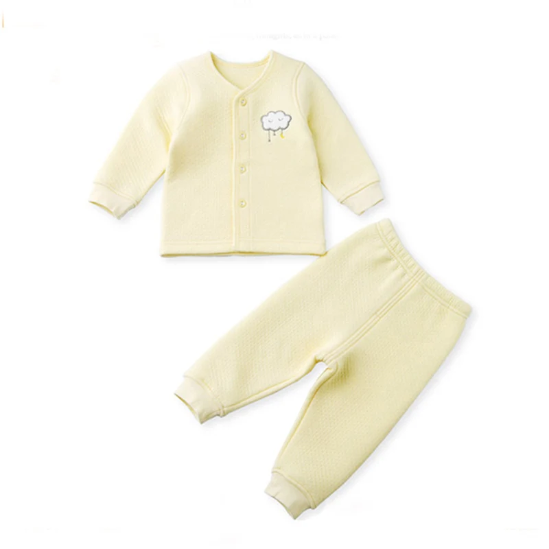 

nanjiren Baby suit Baby air cotton suit Casual soild Homewear Leisure Suit Comfortable Pajamas cotton warm breathable-05