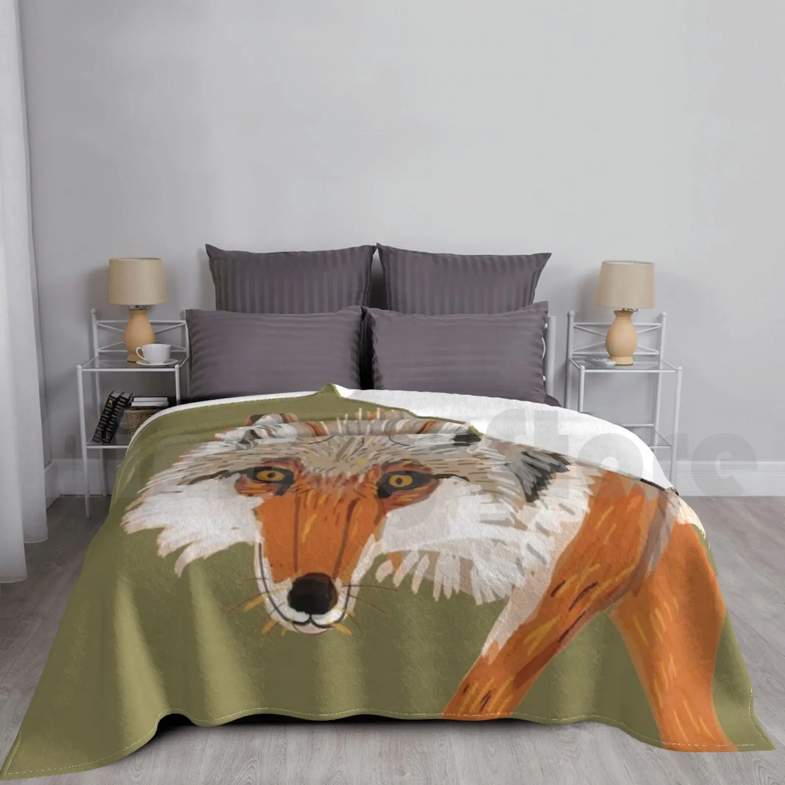 Totem одеяло для дивана кровати путешествий Belettelepink волк Койот собака животные вид