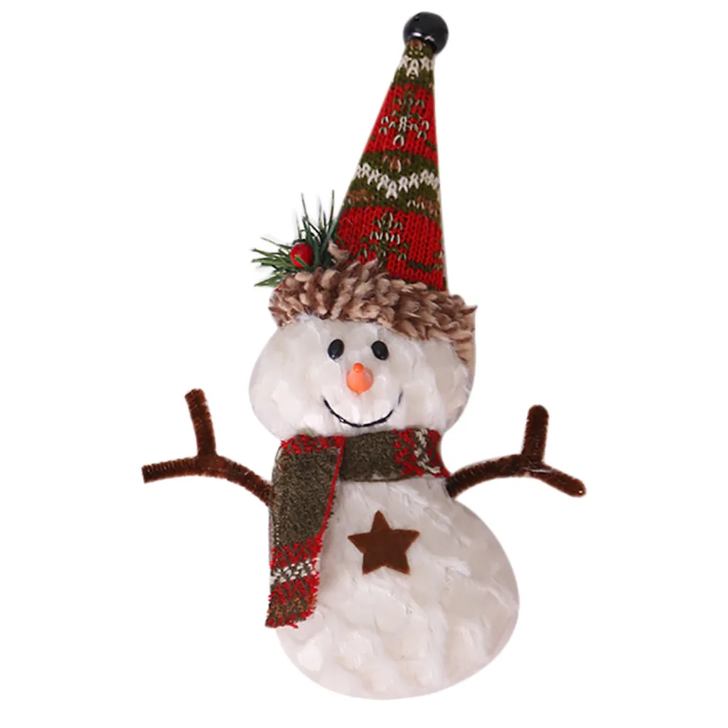 Новогодние украшения с дедом морозом снеговиком кукольным орнаментом оконный