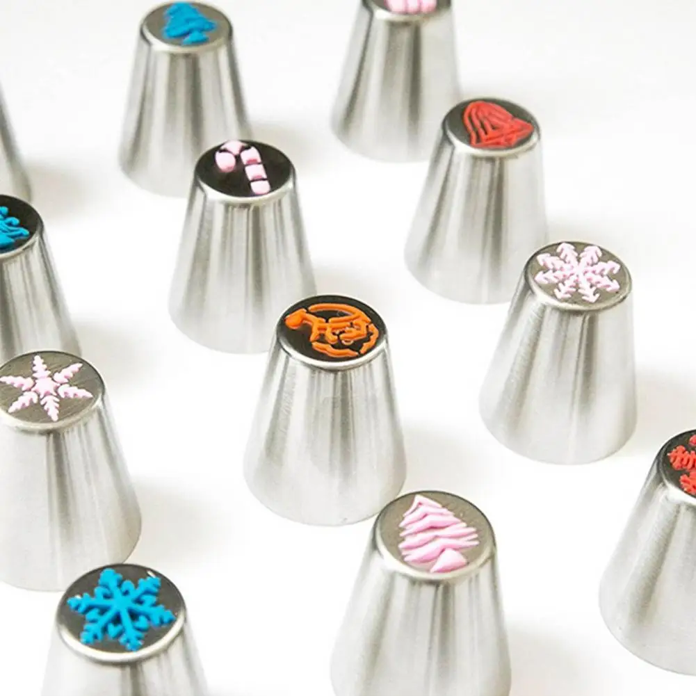 

29pcs Cake Decorating Tip Sets Russian Stainless Steel Piping Cream Pastry Tips Set Kitchen Cupcake Cake Decorating Tools