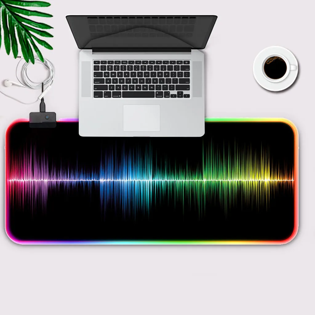 Игровой коврик для мыши RGB геймер компьютерный с подсветкой Mause большой