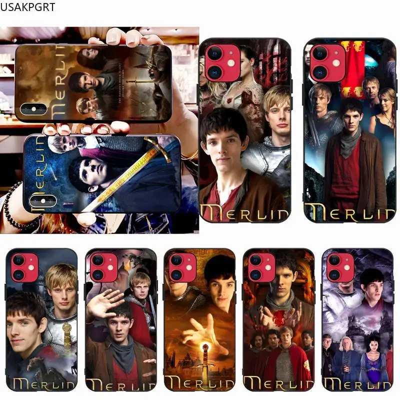 Черный чехол Merlin для сотового телефона iphone 12 pro max 11 XS MAX 8 7 6 6S Plus X 5S SE 2020 XR - купить по