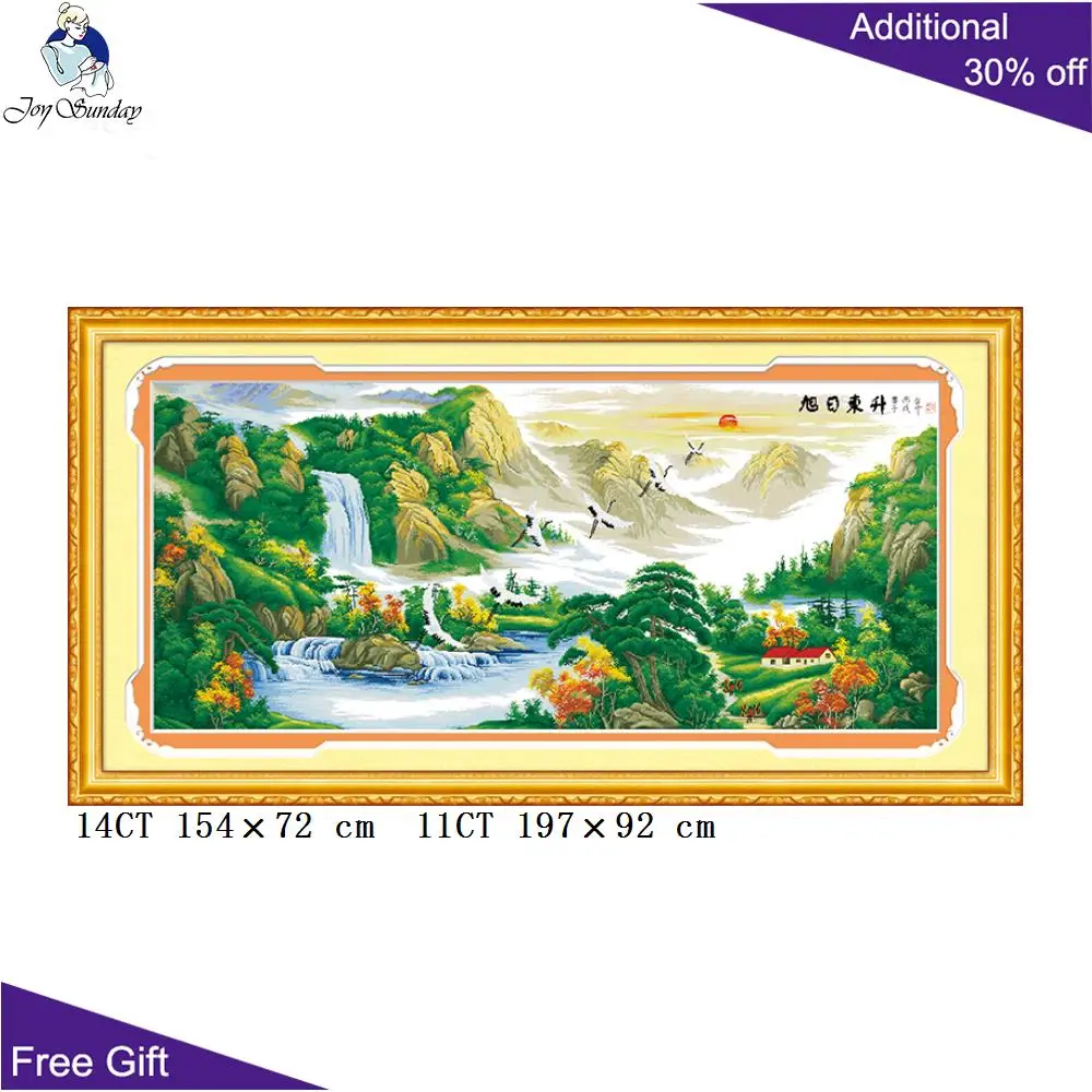 Радость воскресенье китайская Великолепная река Гора домашний декор F005(1)(2)(3)(4)
