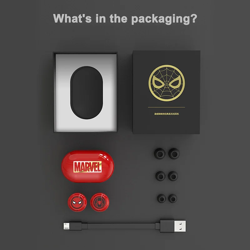 TWS Bluetooth наушники Marvel беспроводные вкладыши с шумоподавлением гарнитура HIFI звук