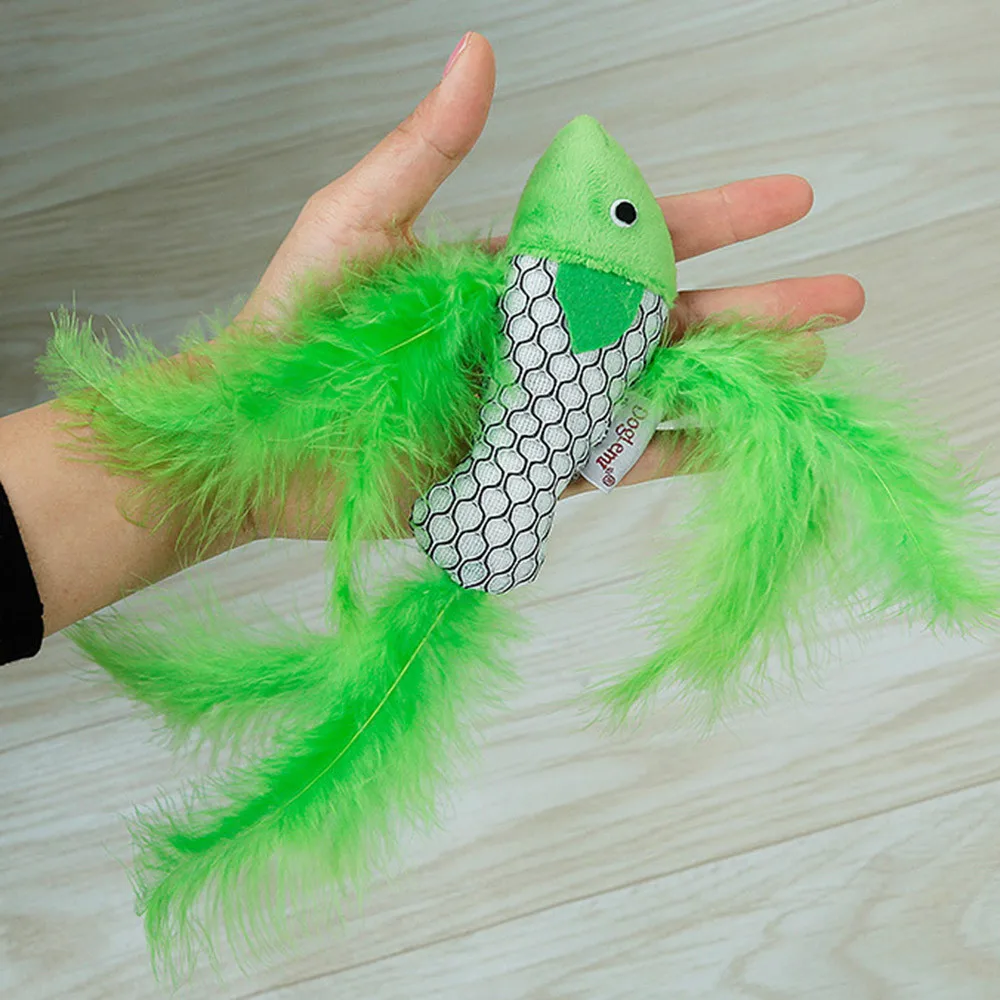 Игрушки для кошек игрушки перо форма рыбы интерактивные веселые Articulos Para Gatos