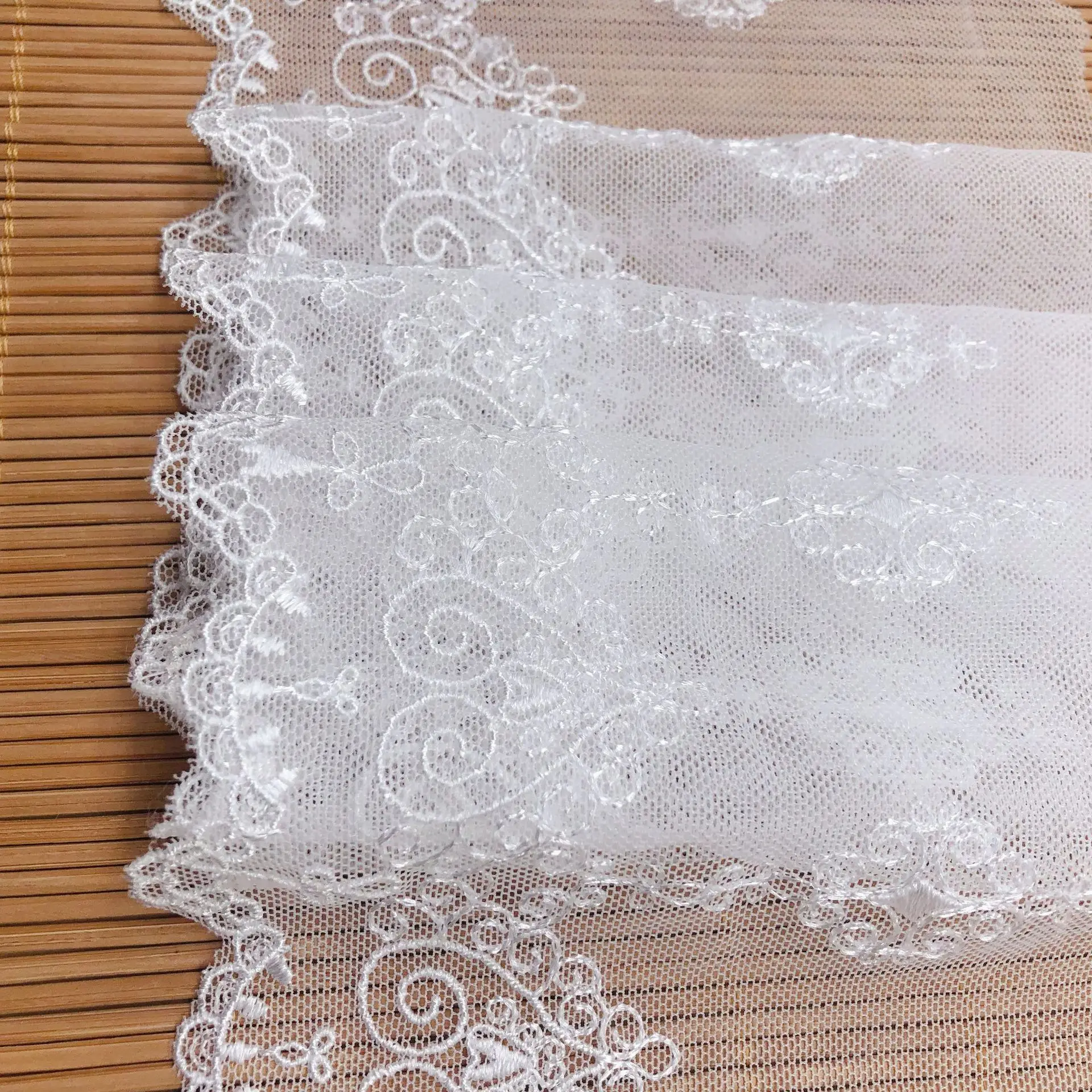 Свадебная фата шириной 14 см аксессуары пошива одежды ткань кружево лента-сетка