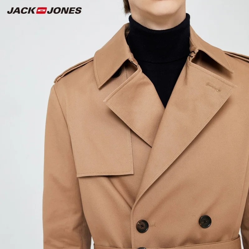 Тренчкот мужской двубортный в стиле милитари 219321522 | Мужская одежда