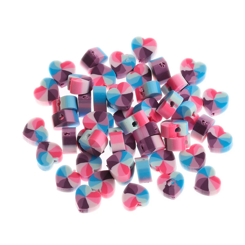 50 шт./лот сделай сам красочные бусины из мягкой керамики разделители в форме