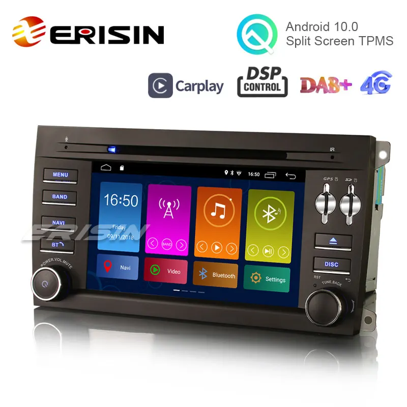 Автомобильное стерео радио erоблако ES3014P 7 дюймов Android 10 0 GPS SatNav DAB DSP DVD-плеер CarPlay WiFi