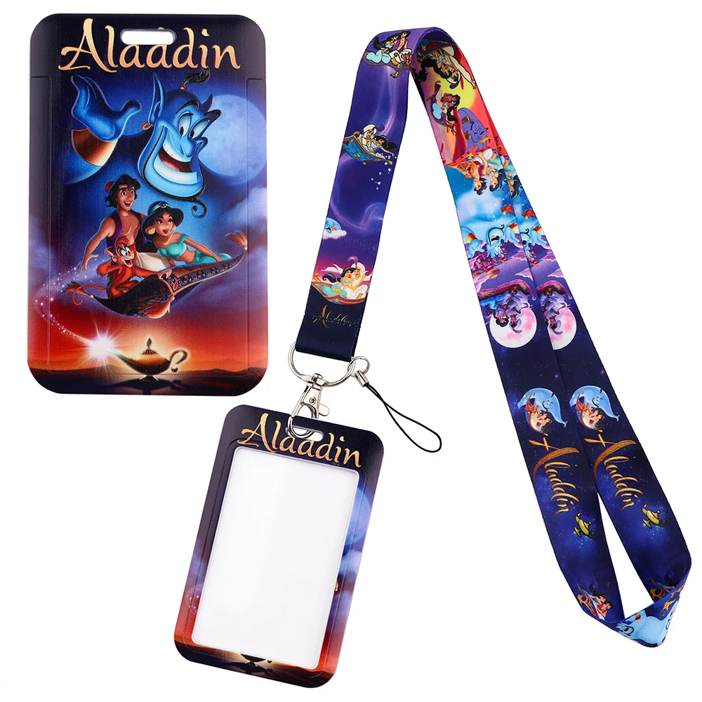 YQ344 Aladdin and the Magic Lamp Key Lanyard DIY Metro Office чехол для удостоверения личности держатель