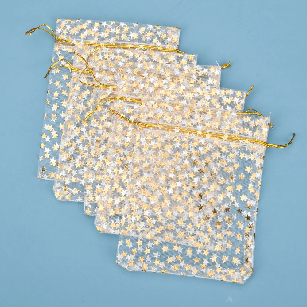50 шт. сумки из органзы в форме цветка звезды свадебные подарки на Рождество