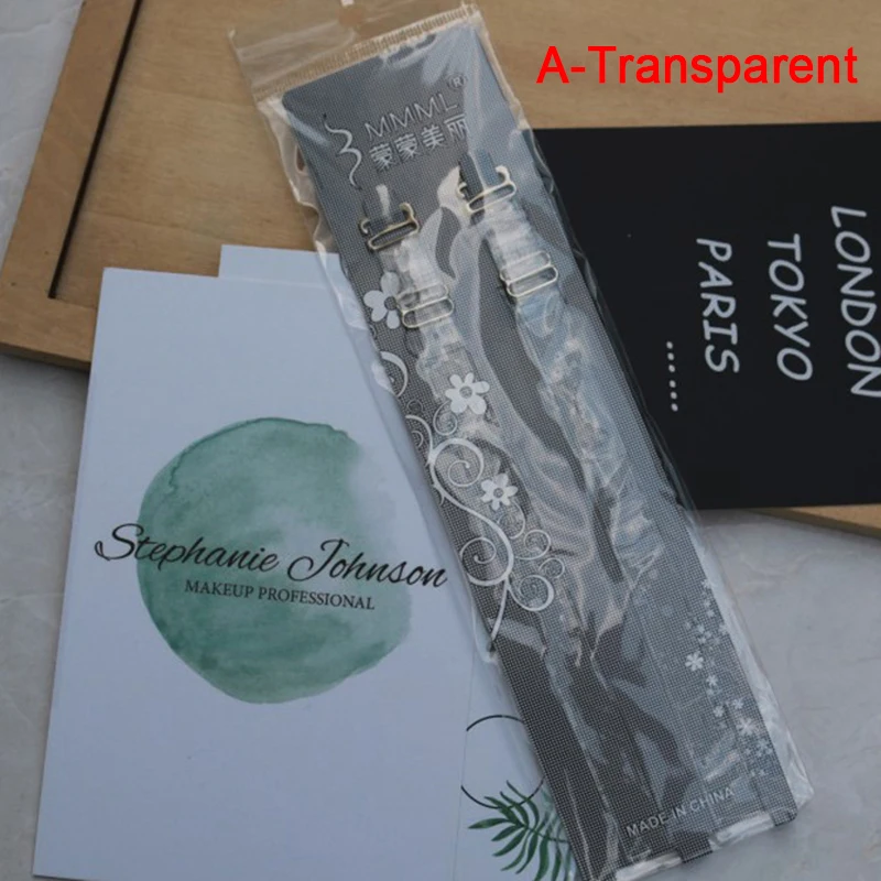 

1 пара женские прозрачные эластичные силиконовые лямки бюстгальтера регулируемые Intimates Аксессуары Металлическая Пряжка лямки бюстгальтер...