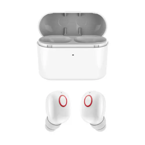 Белый Bluetooth 5,0 наушники-вкладыши беспроводные TWS стереонаушники HiFi водонепроницаемые с зарядным устройством для телефона ПК ноутбука - Цвет: Белый