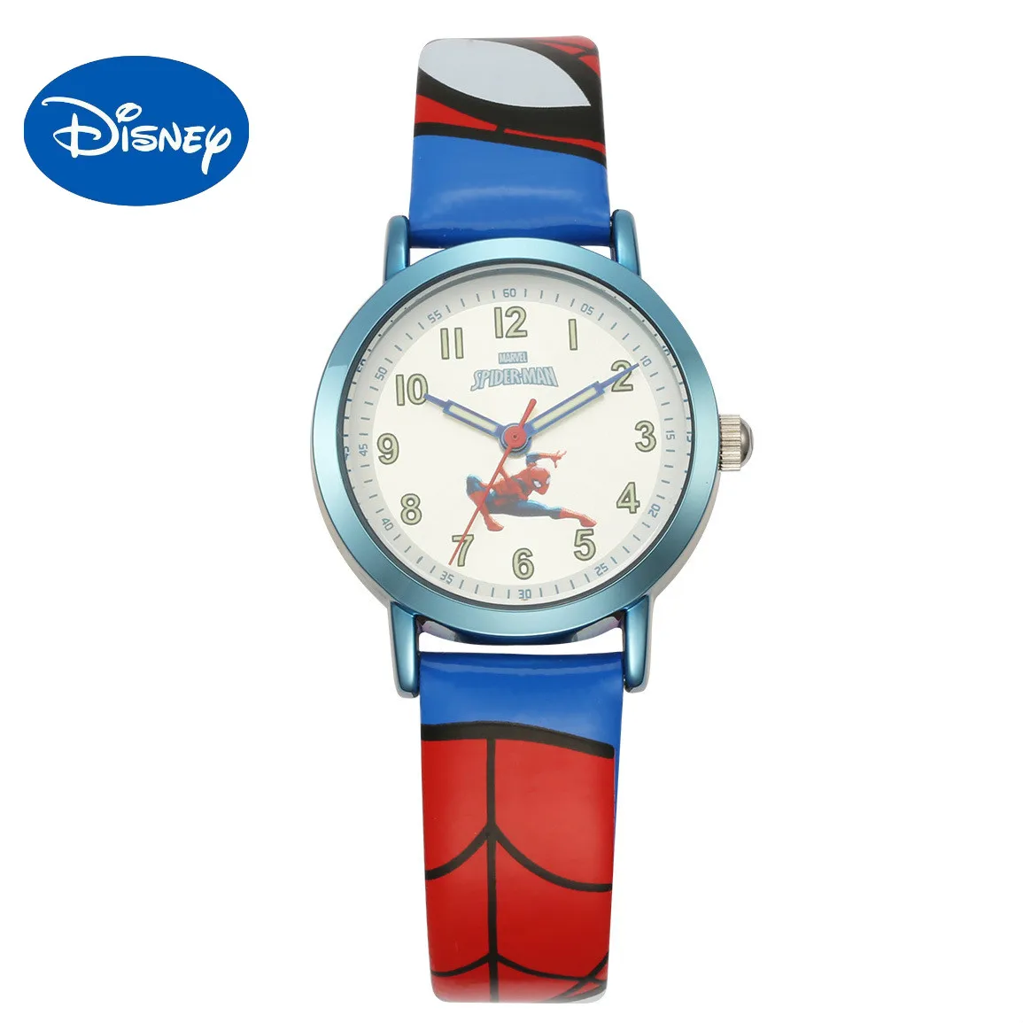 Оригинальные часы с персонажами мультфильмов Disney Marvel детские человеком пауком