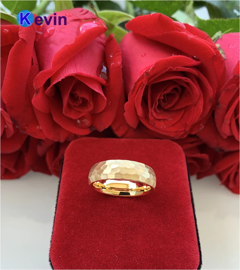 Желтое золото обручальное кольцо для мужчин женщин многогранная матовая отделка