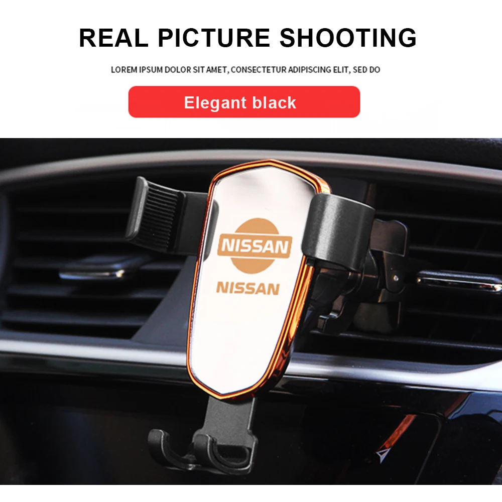 

Car Logo Glass Screen Phone Holder Universal Smartphone Stands Mount Bracket Luxury Gift For Nissan Qashqai J11 Juke T32 Navara